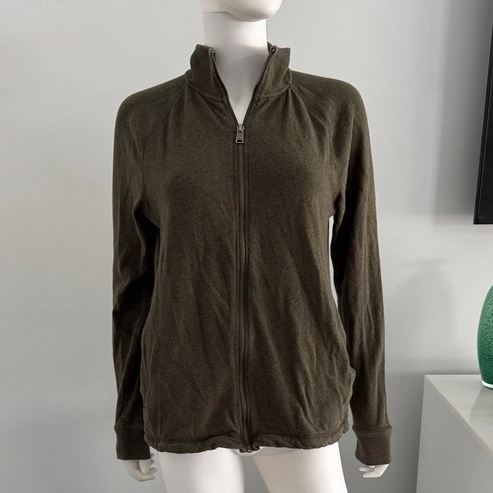 Lucky Brand grey‎ label Dark Olive men Utility quarter zip